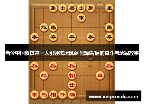 当今中国象棋第一人引领棋坛风潮 冠军背后的奋斗与荣耀故事